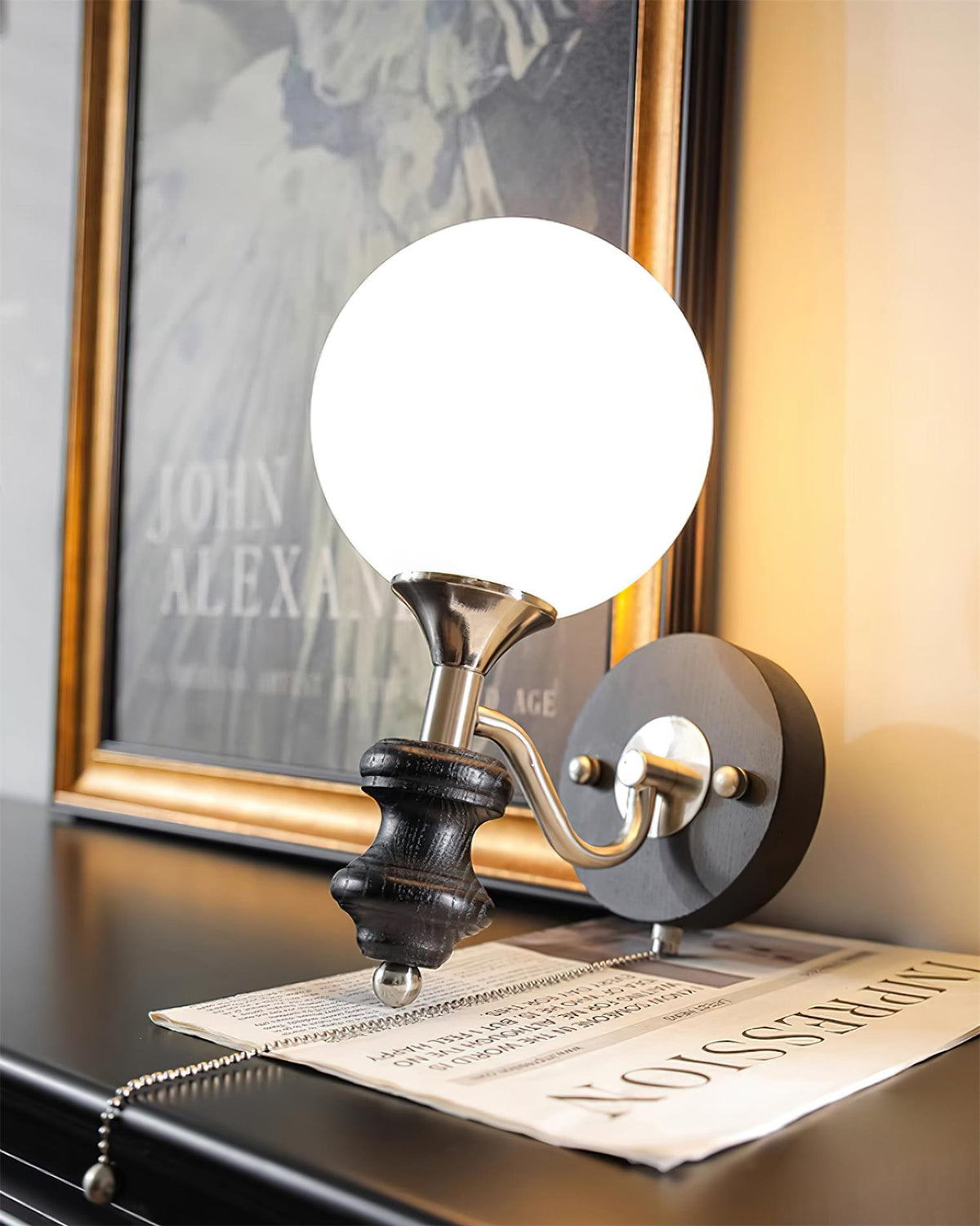 Duvin Applique Murale Vintage en Verre Givré - Neutralighting