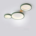 Fylo Plafonnier Rond Moderne. Métal/Bois. Blanc/Gris/Vert. Salon - Neutralighting