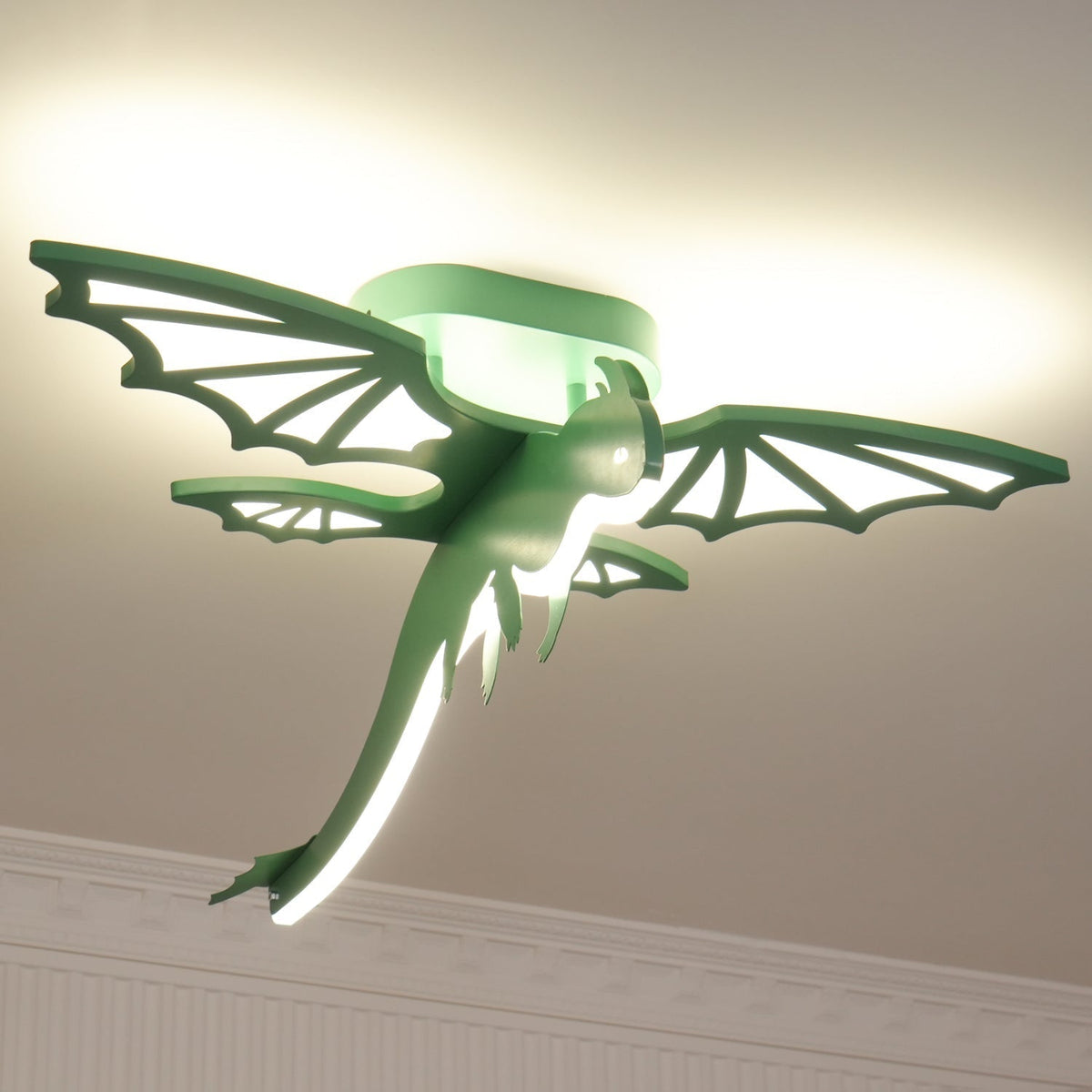 Lustra Plafonnier Dinosaure Vert LED - Neutralighting