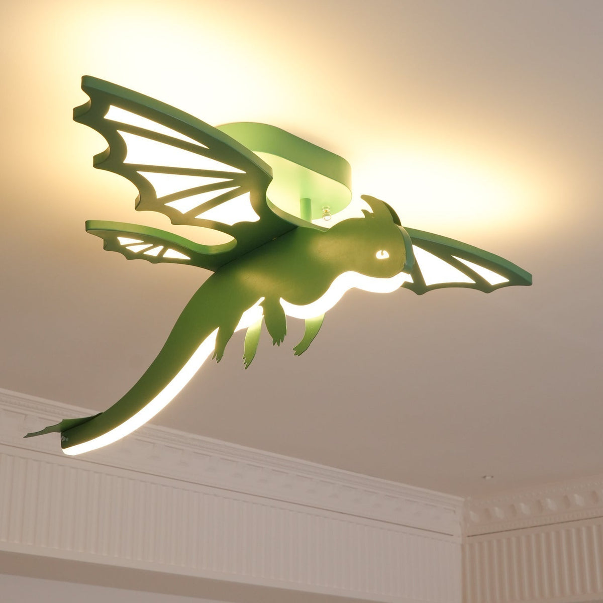 Lustra Plafonnier Dinosaure Vert LED - Neutralighting