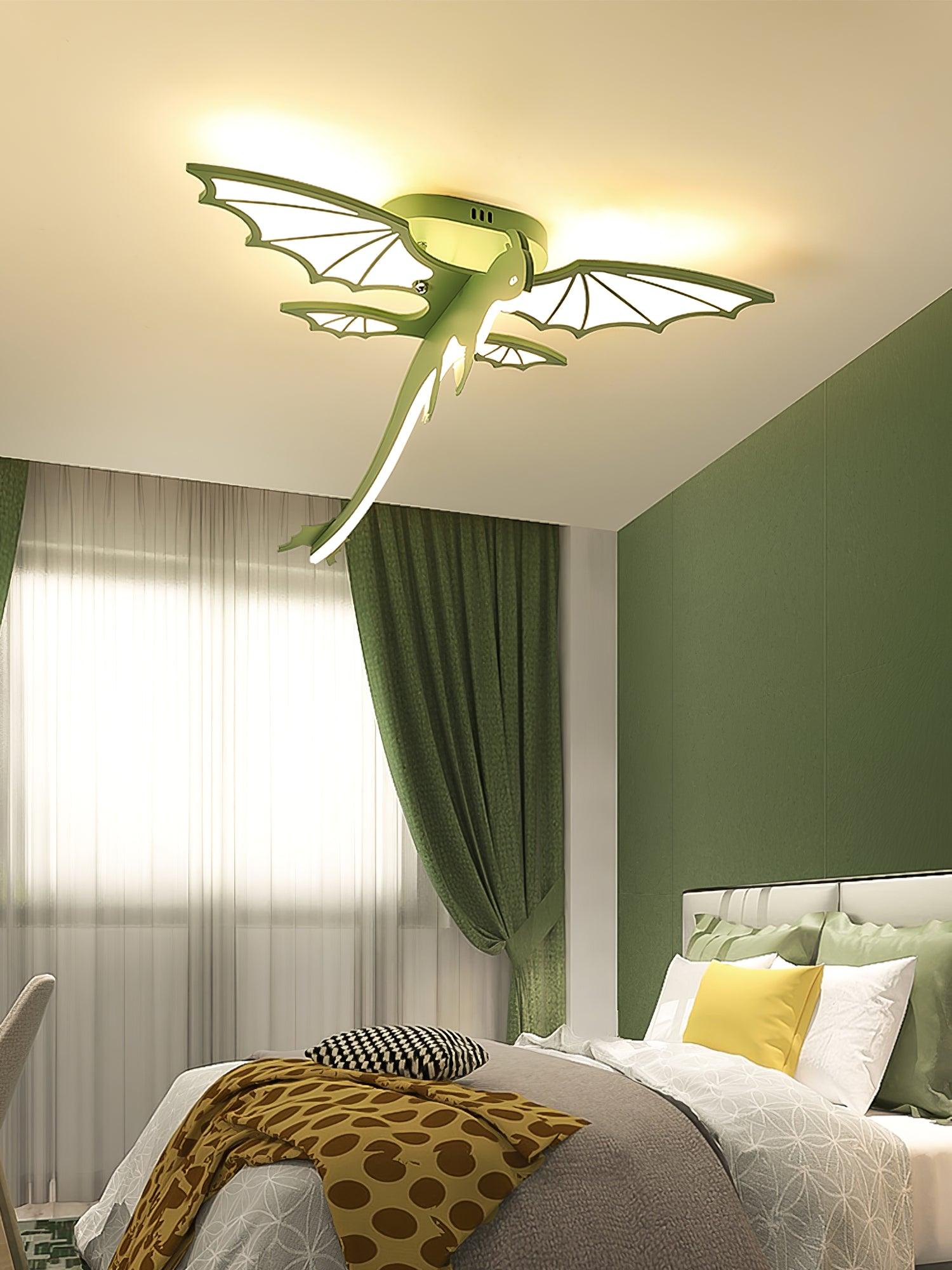 Lustra Plafonnier Dinosaure Vert LED - Neutralighting