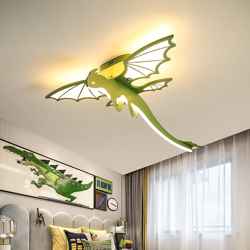 Lustra Plafonnier Dinosaure Vert LED - Neutralighting