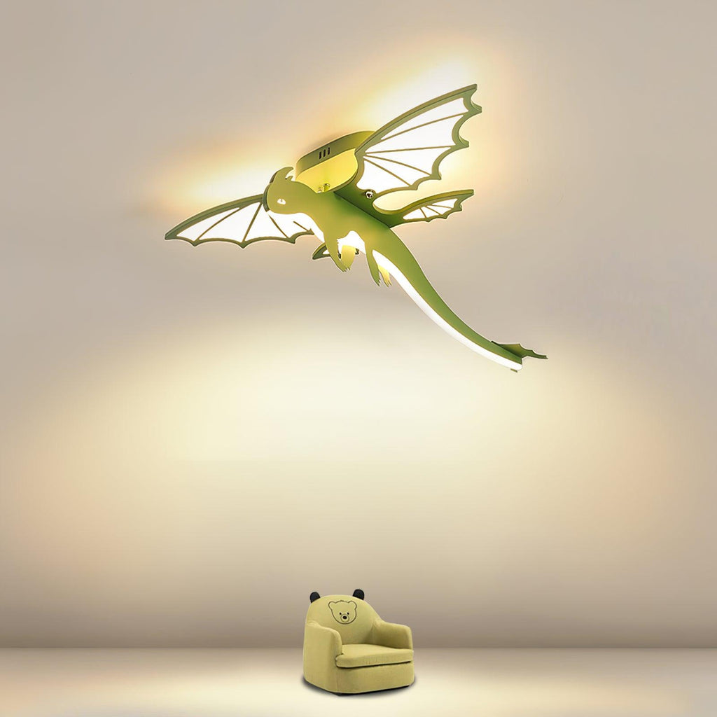 Lustra Plafonnier Dinosaure Vert LED - Neutralighting