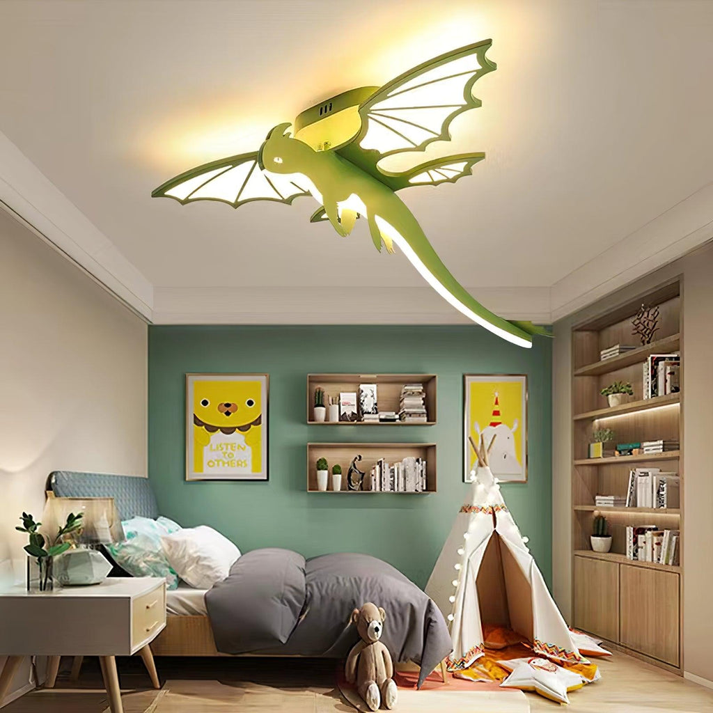 Lustra Plafonnier Dinosaure Vert LED - Neutralighting