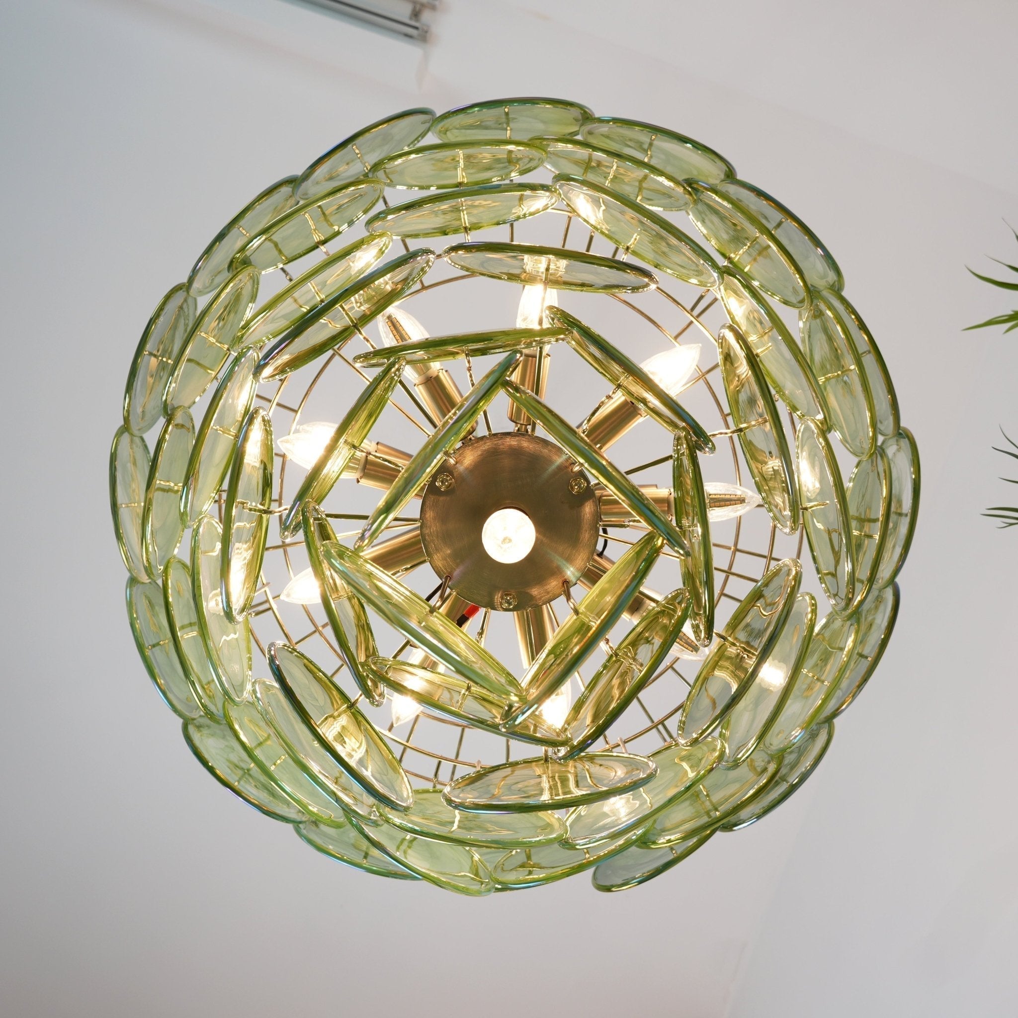 Aurora Lustre en Verre de Murano Vert - Neutralighting