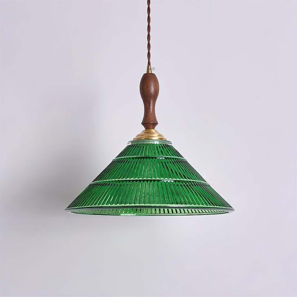 Nolyn Lampe Suspension Verre Vintage Cannelé - Neutralighting