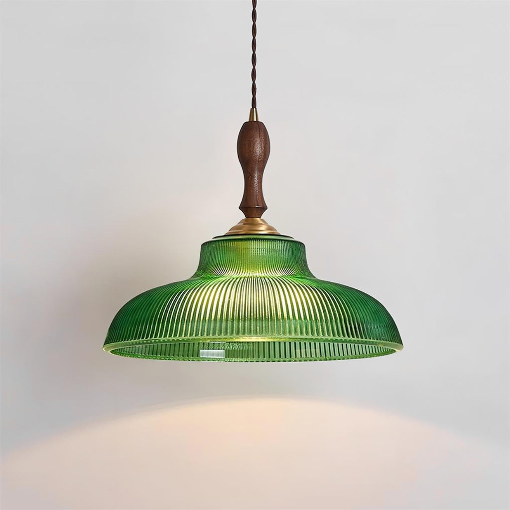 Nolyn Lampe Suspension Verre Vintage Cannelé - Neutralighting