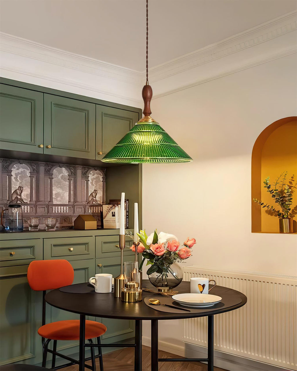 Nolyn Lampe Suspension Verre Vintage Cannelé - Neutralighting