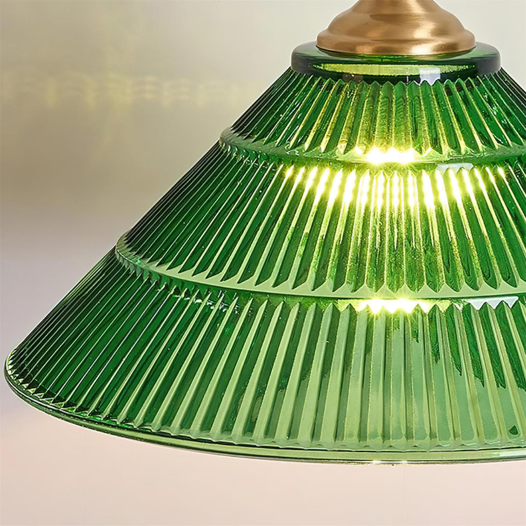 Nolyn Lampe Suspension Verre Vintage Cannelé - Neutralighting