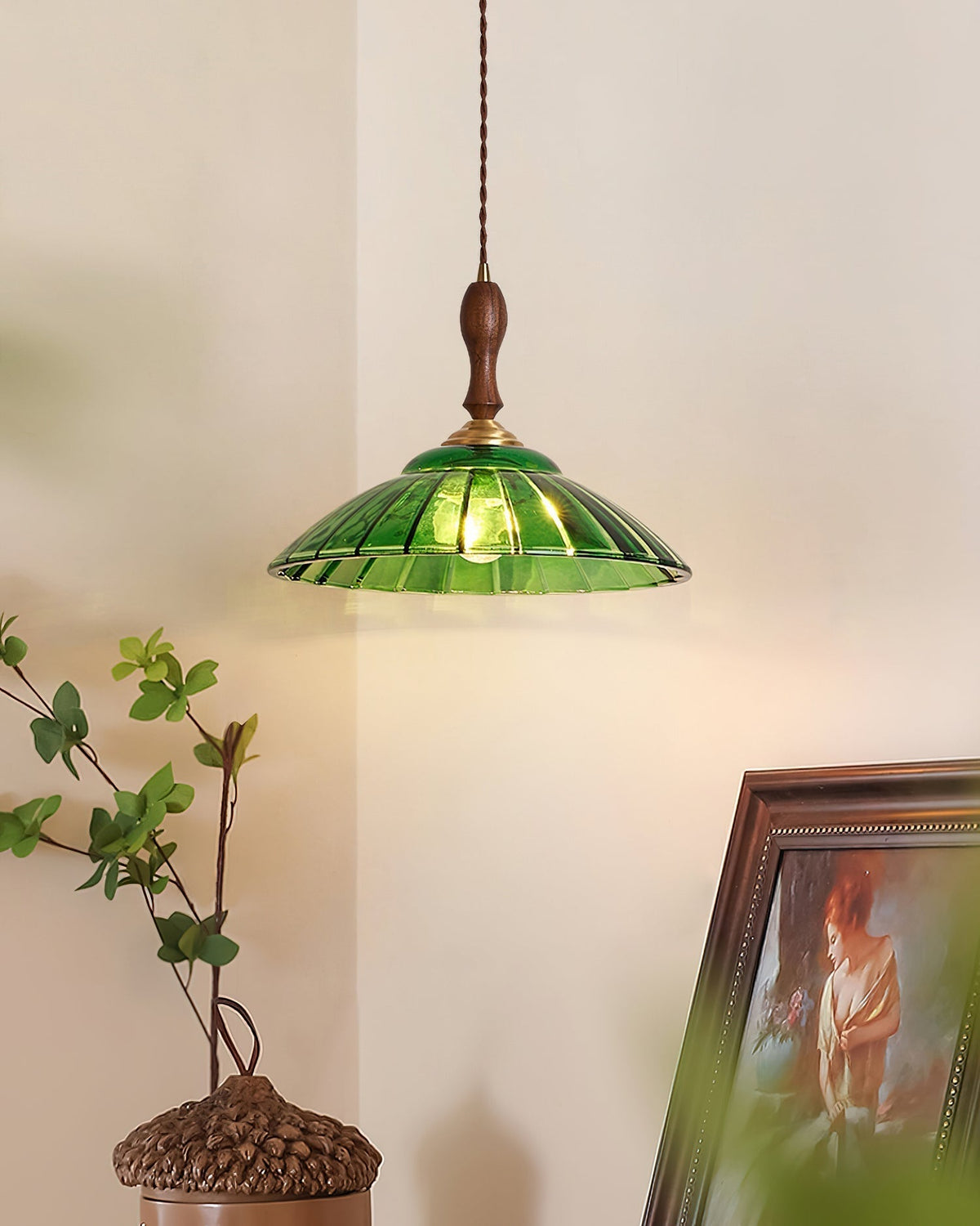 Nolyn Lampe Suspension Verre Vintage Cannelé - Neutralighting