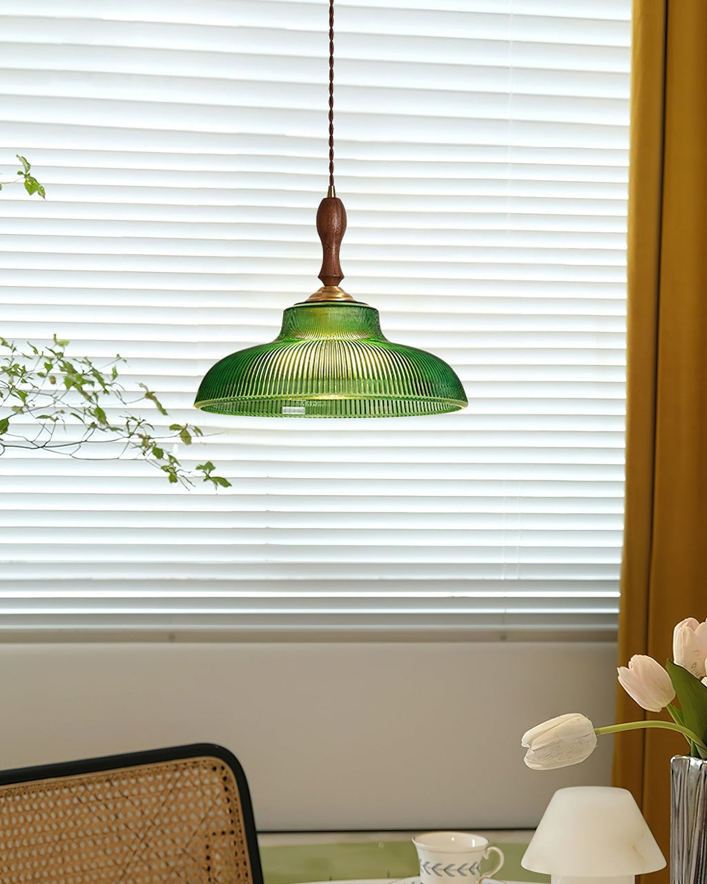 Nolyn Lampe Suspension Verre Vintage Cannelé - Neutralighting