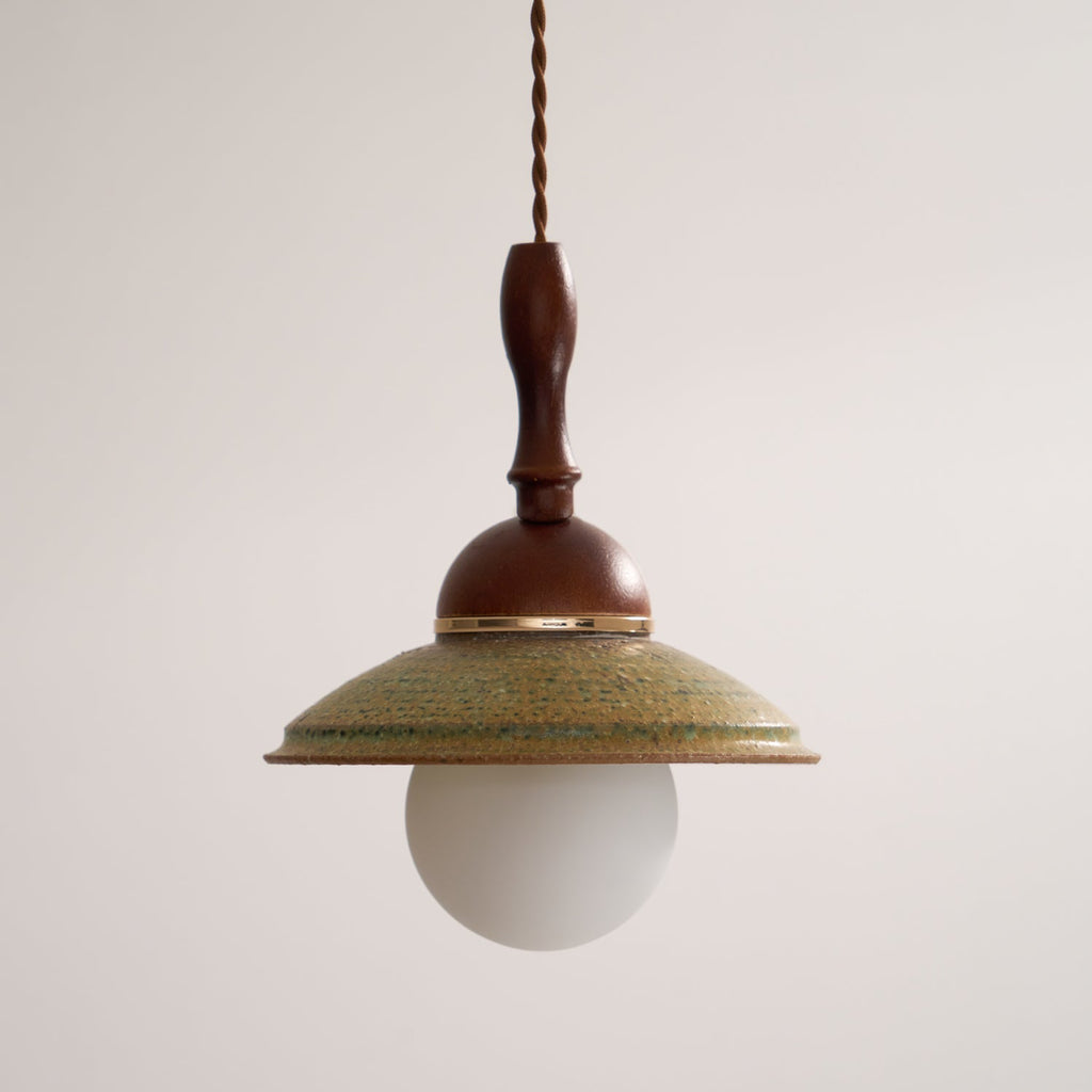 Ulsilia Lampe Pendante Art en Bois et Céramique - Neutralighting