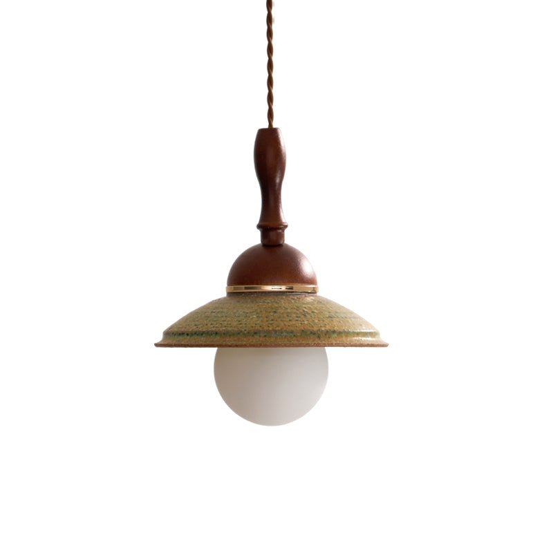 Ulsilia Lampe Pendante Art en Bois et Céramique - Neutralighting