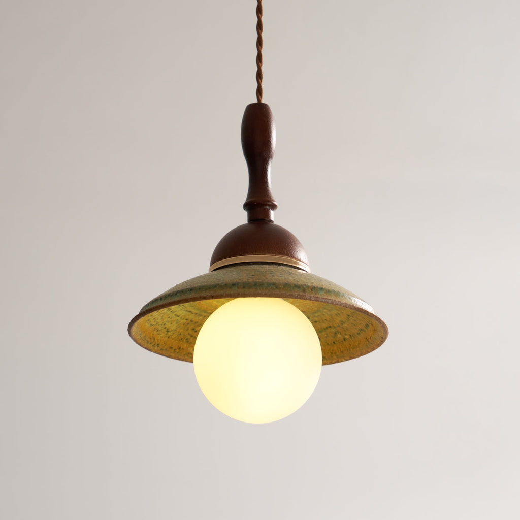 Ulsilia Lampe Pendante Art en Bois et Céramique - Neutralighting