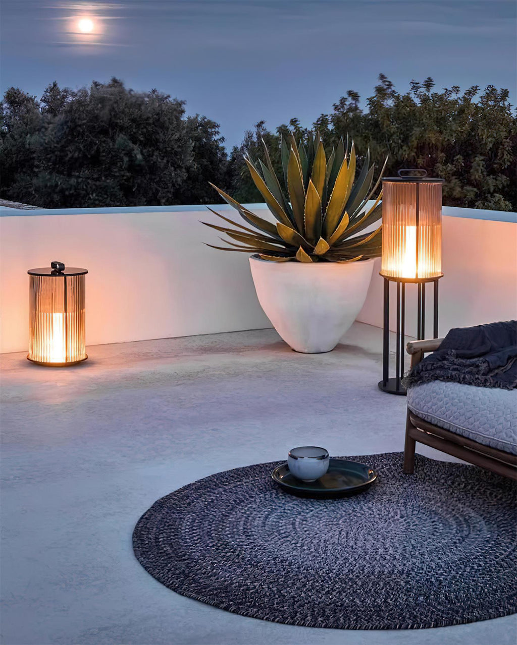 Greta Lampe Extérieure Cylindre en Acier Inoxydable Moderne - Neutralighting