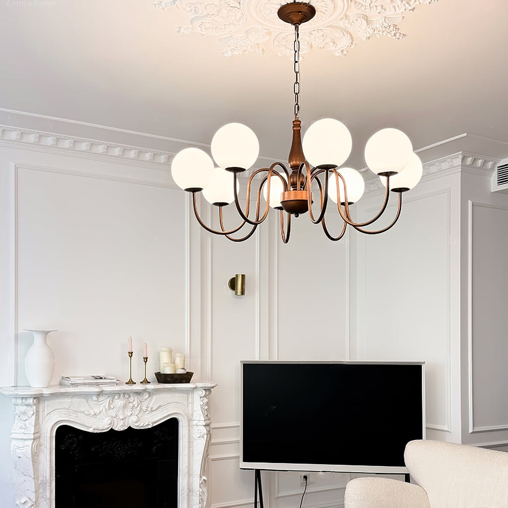 Lustra Chandelier Cuivre Verre - Neutralighting