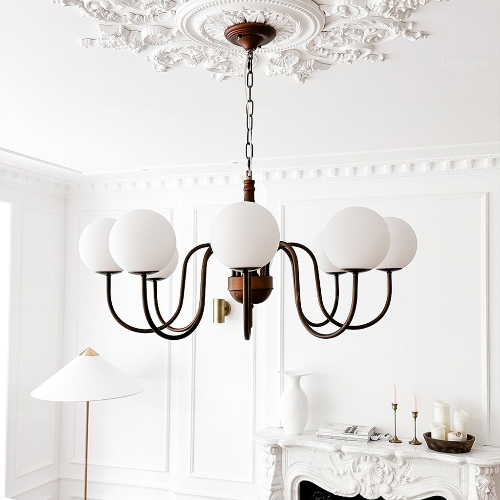 Lustra Chandelier Cuivre Verre - Neutralighting