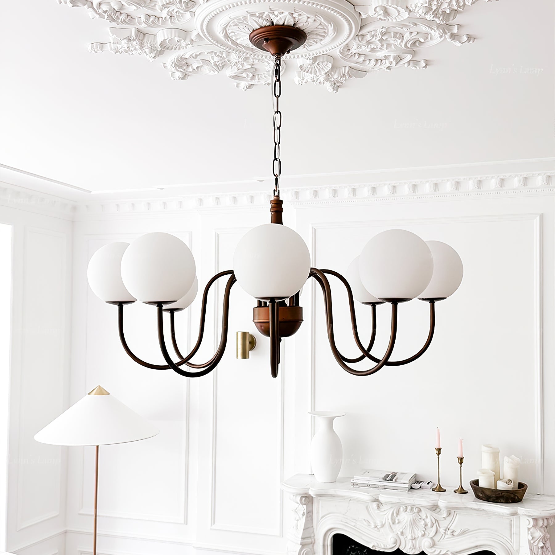 Lustra Chandelier Cuivre Verre - Neutralighting