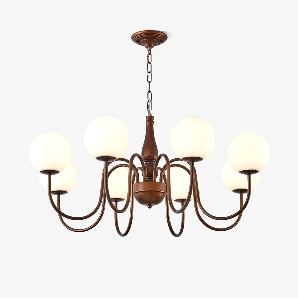 Lustra Chandelier Cuivre Verre - Neutralighting