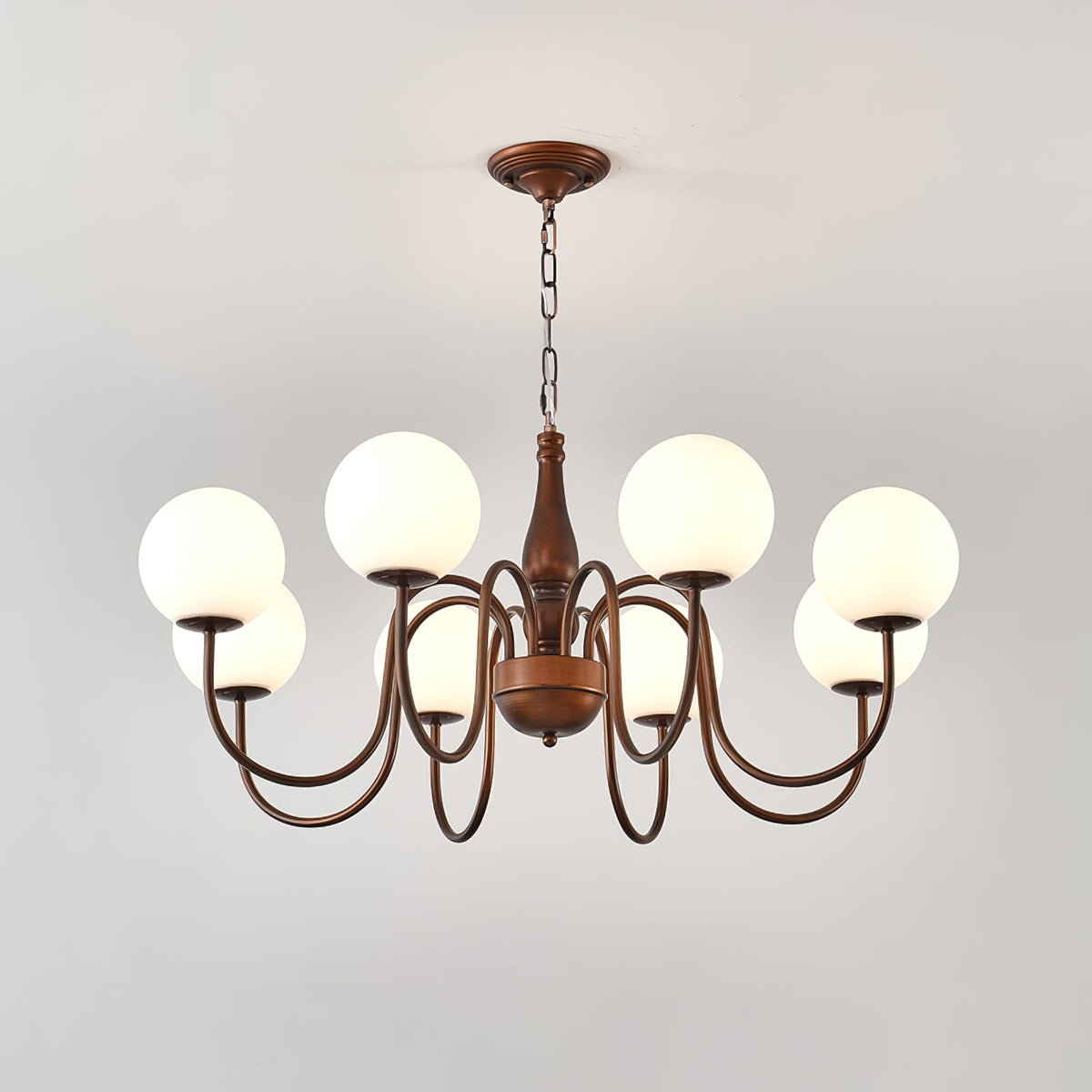 Lustra Chandelier Cuivre Verre - Neutralighting