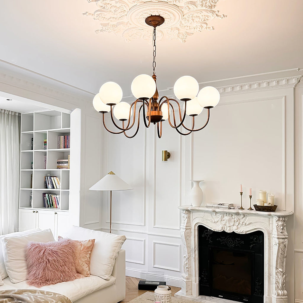 Lustra Chandelier Cuivre Verre - Neutralighting
