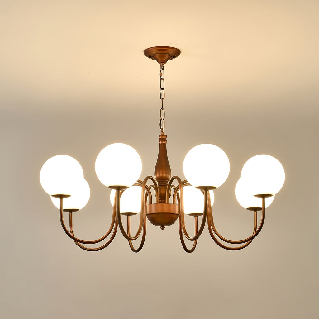 Lustra Chandelier Cuivre Verre - Neutralighting
