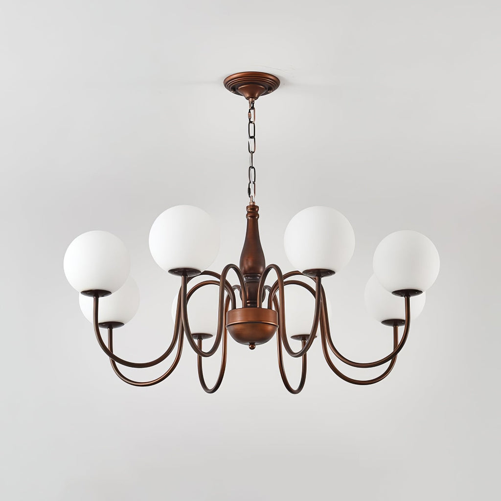 Lustra Chandelier Cuivre Verre - Neutralighting