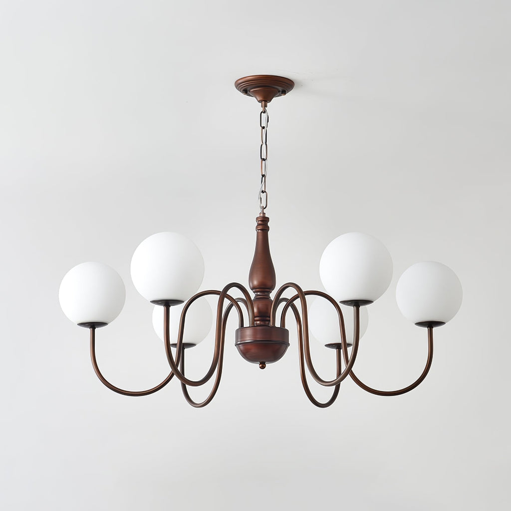Lustra Chandelier Cuivre Verre - Neutralighting