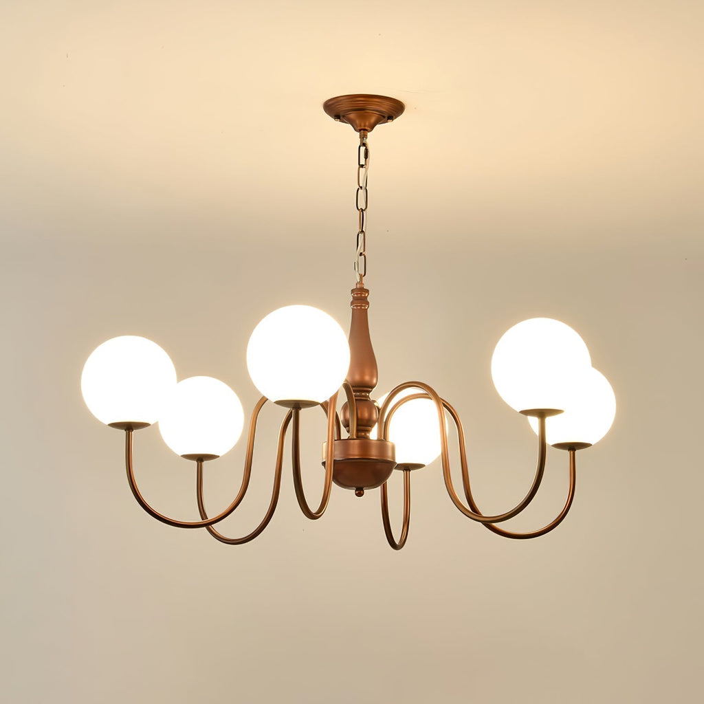 Lustra Chandelier Cuivre Verre - Neutralighting