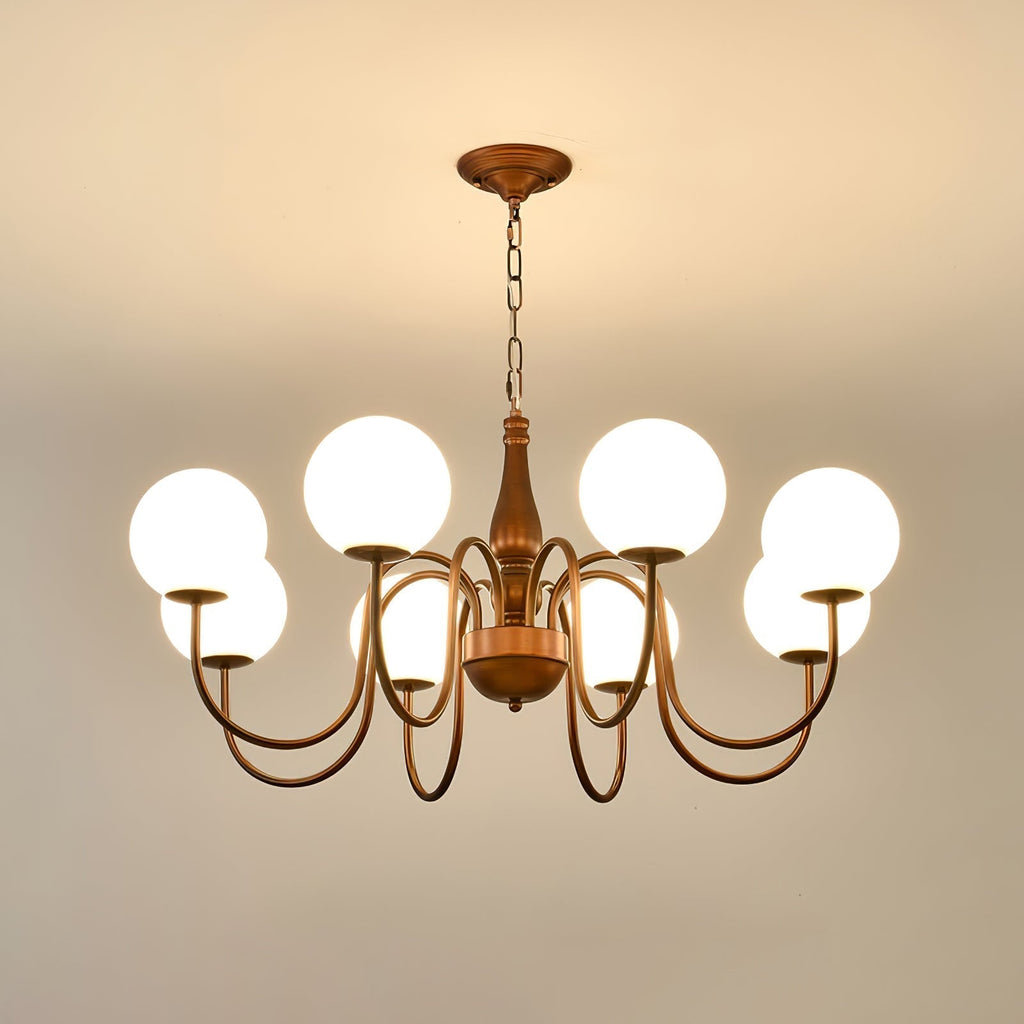 Lustra Chandelier Cuivre Verre - Neutralighting