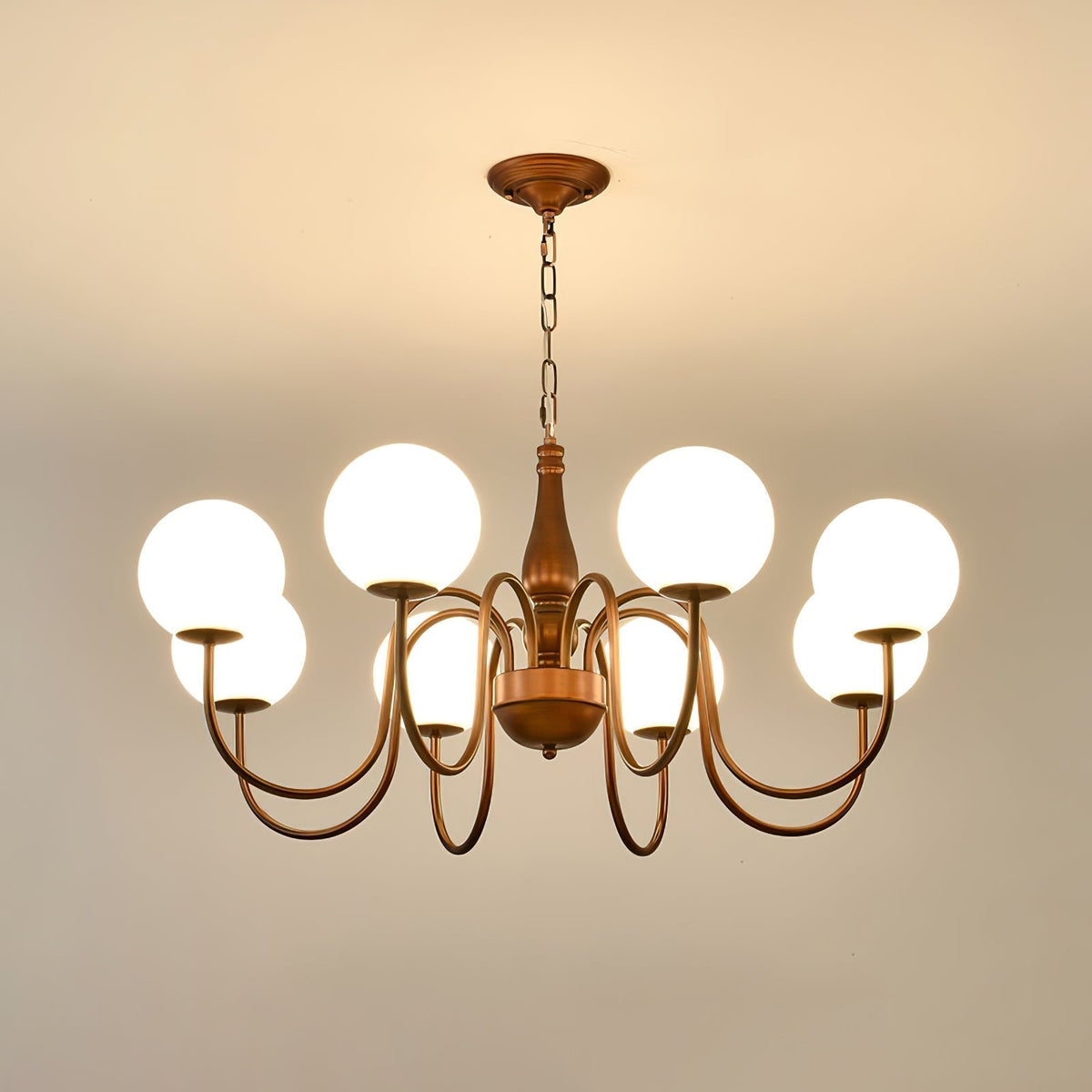 Lustra Chandelier Cuivre Verre - Neutralighting