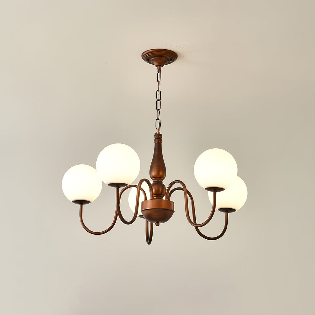 Lustra Chandelier Cuivre Verre - Neutralighting