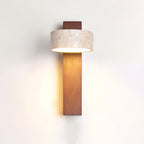 Ulvyna Applique Murale Cylindrique Empilée en Travertin - Neutralighting