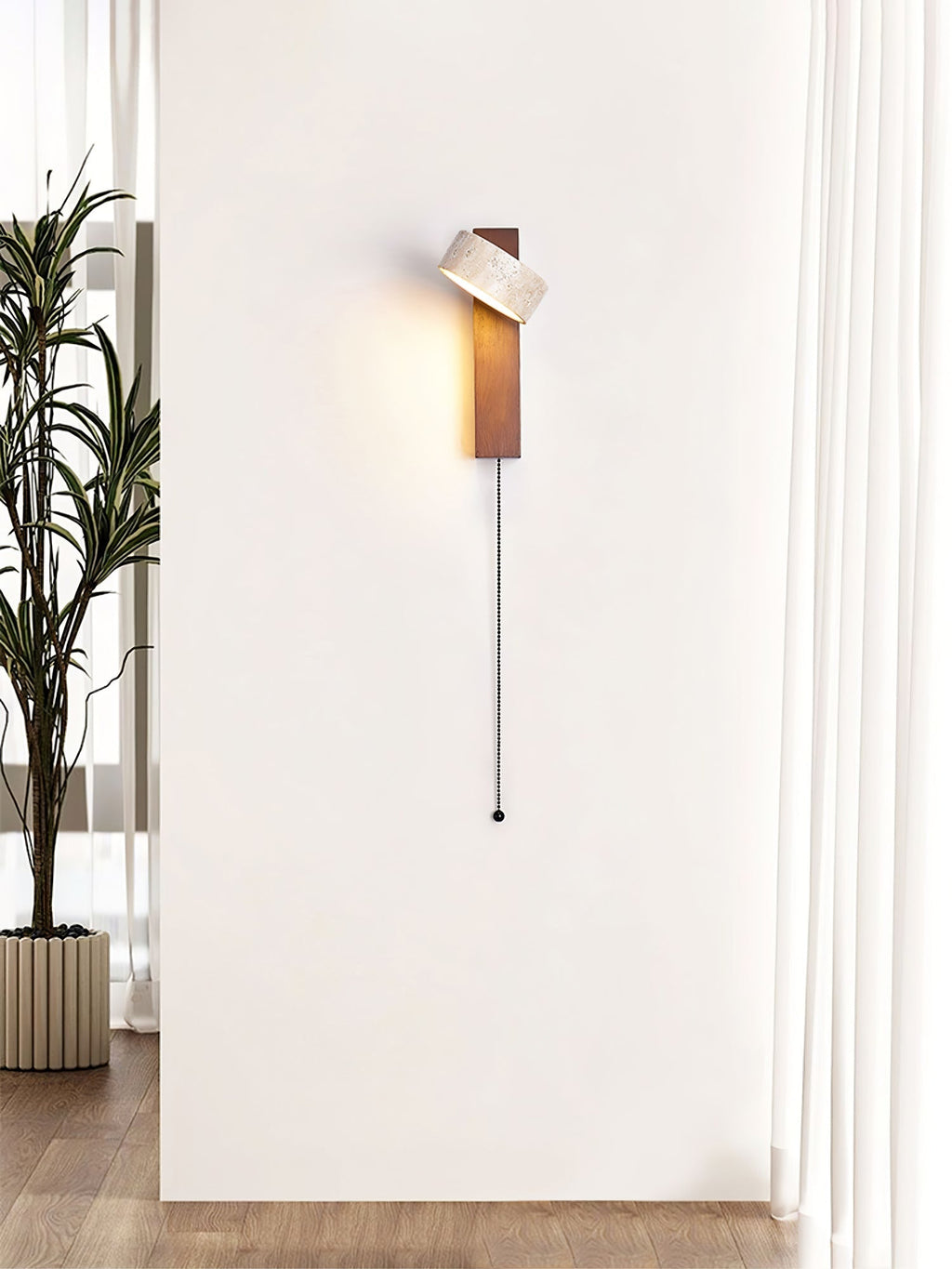 Ulvyna Applique Murale Cylindrique Empilée en Travertin - Neutralighting
