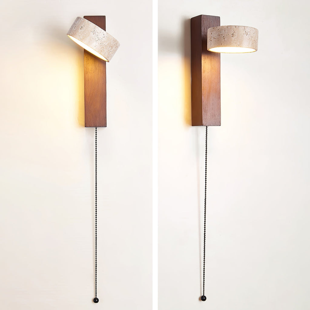Ulvyna Applique Murale Cylindrique Empilée en Travertin - Neutralighting