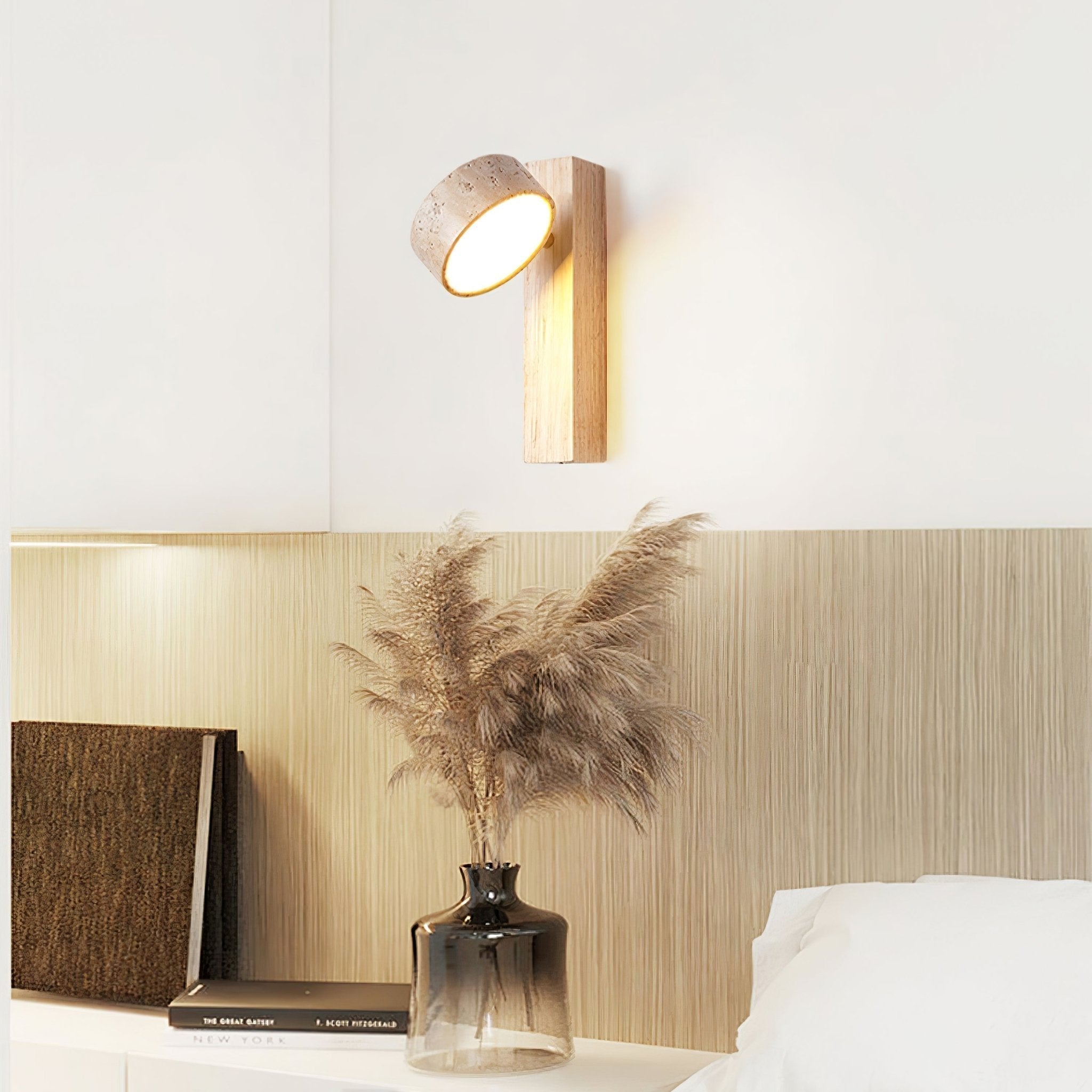 Ulvyna Applique Murale Cylindrique Empilée en Travertin - Neutralighting