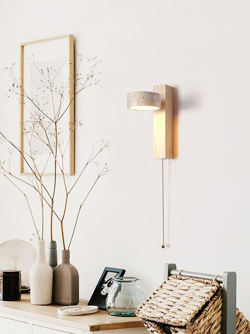 Ulvyna Applique Murale Cylindrique Empilée en Travertin - Neutralighting