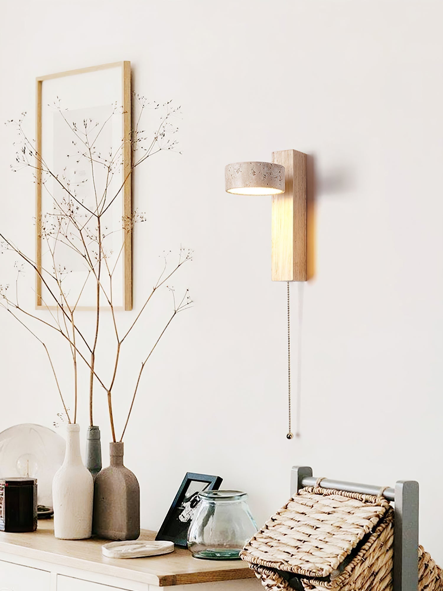 Ulvyna Applique Murale Cylindrique Empilée en Travertin - Neutralighting