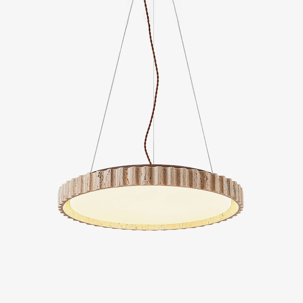 Elvenis Suspension Circulaire en Travertin - Neutralighting