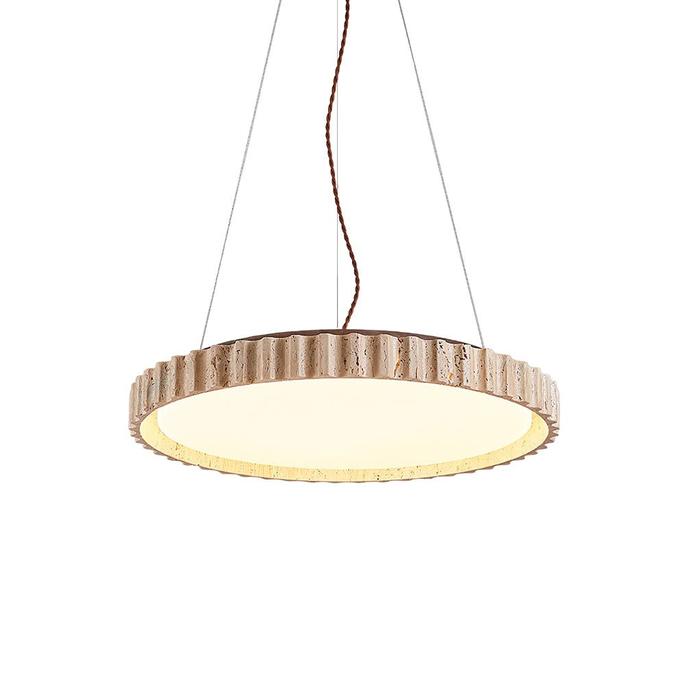 Elvenis Suspension Circulaire en Travertin - Neutralighting