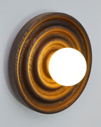 Lumoran Applique murale Ripple avec corps en bois de frêne et abat-jour en verre - Neutralighting
