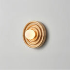 Lumoran Applique murale Ripple avec corps en bois de frêne et abat-jour en verre - Neutralighting