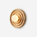 Lumoran Applique murale Ripple avec corps en bois de frêne et abat-jour en verre - Neutralighting