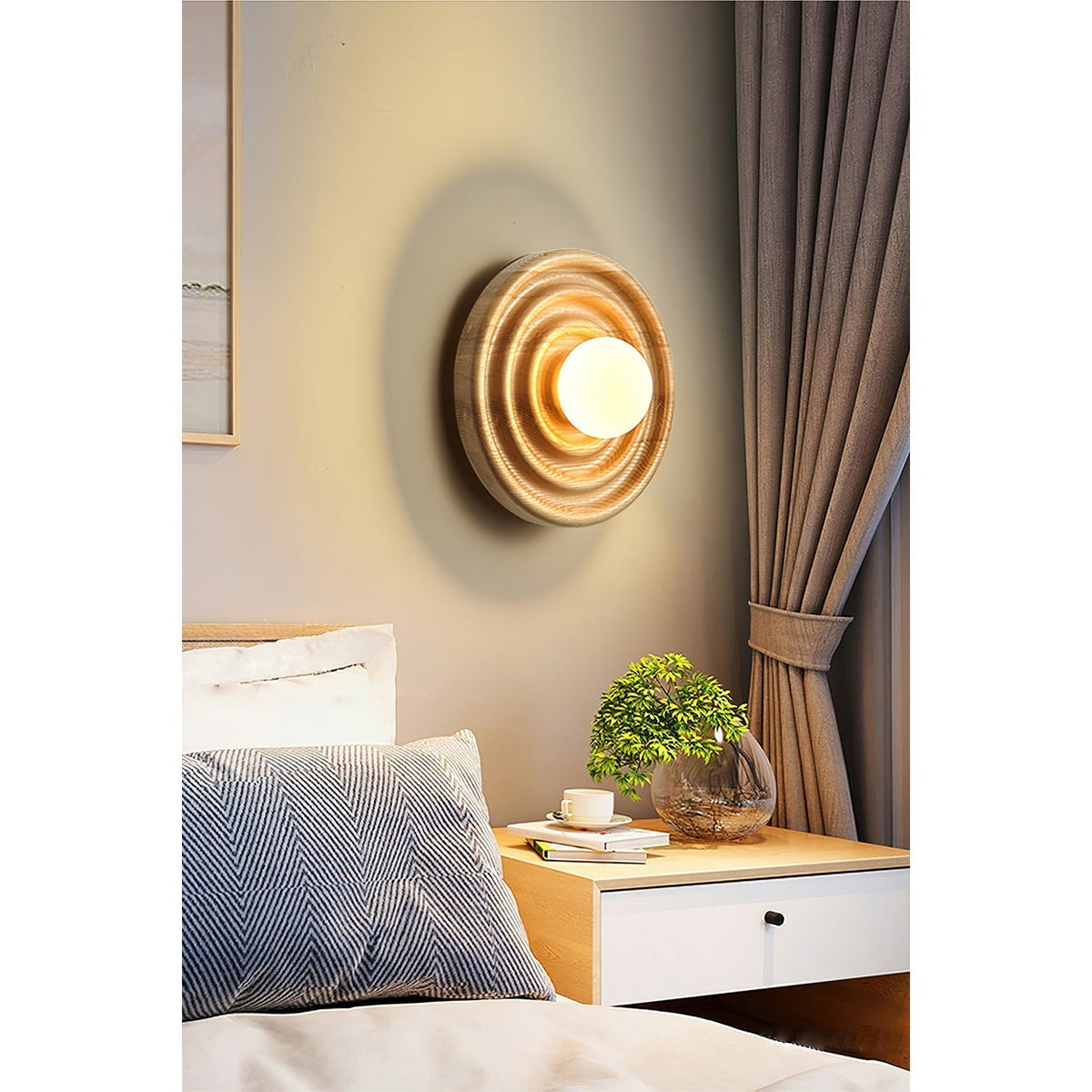 Ultalora Applique Murale Bois Verre Moderne - Neutralighting