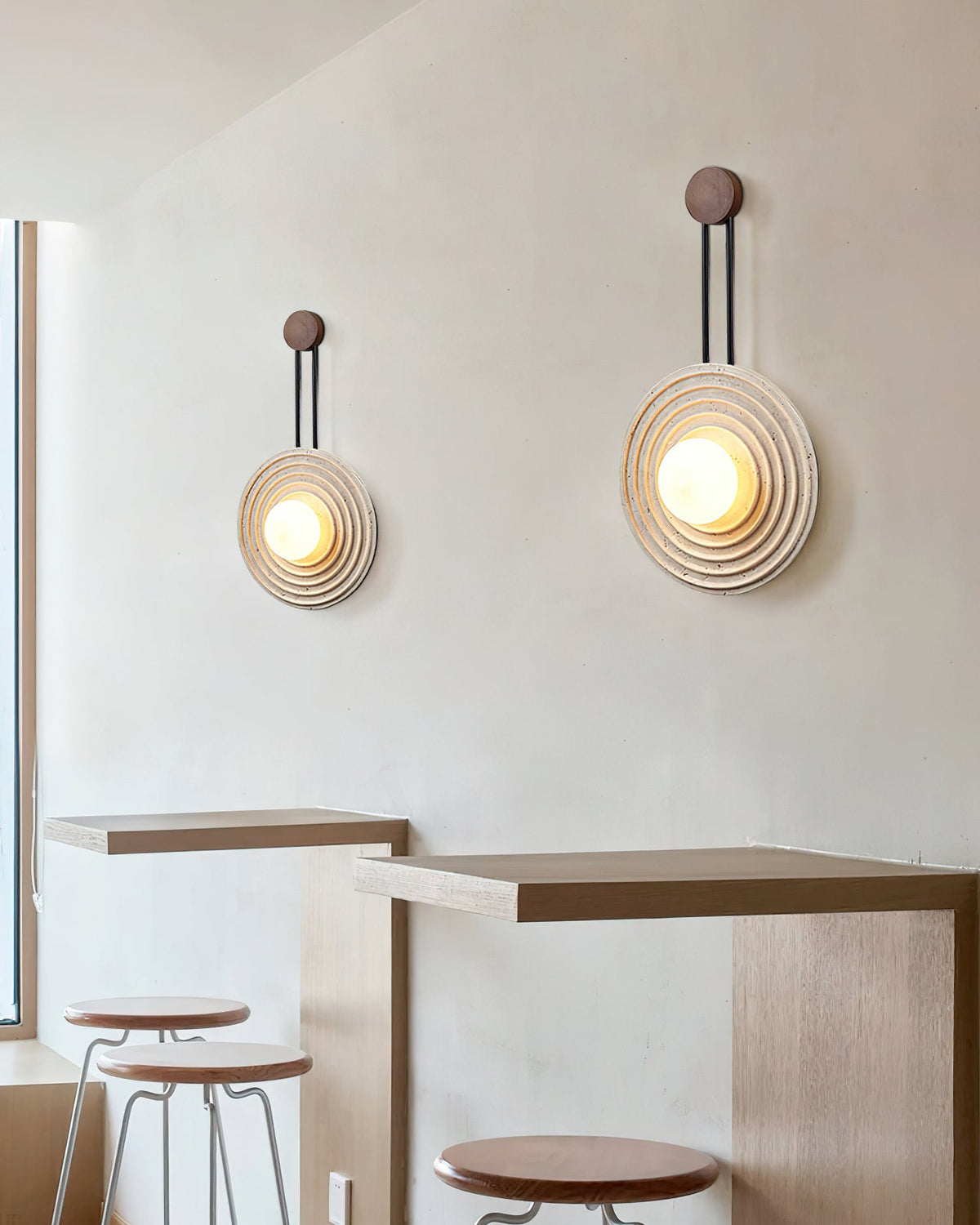 Isoror Applique Murale en Travertin Anneau Spirale - Neutralighting