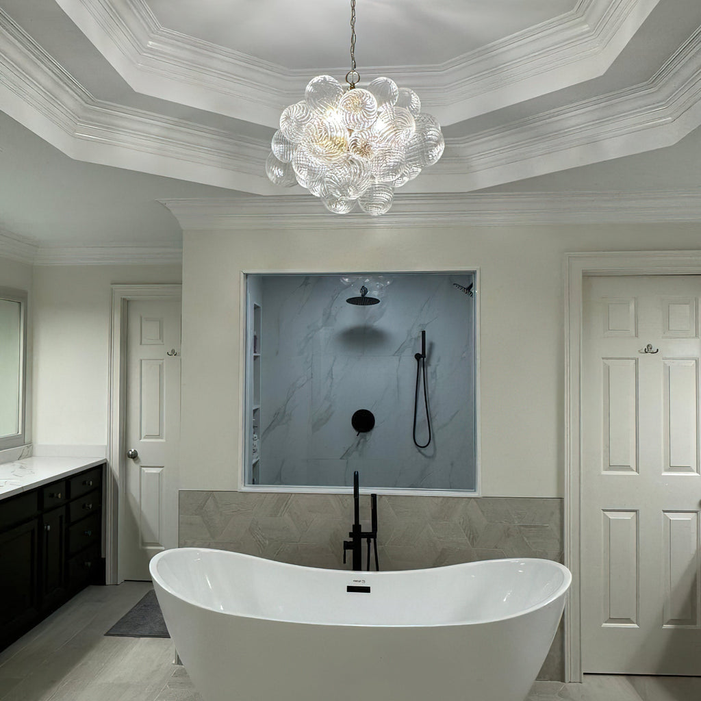 Aurora Lustre Moderne en Verre Boule Bulle - Neutralighting