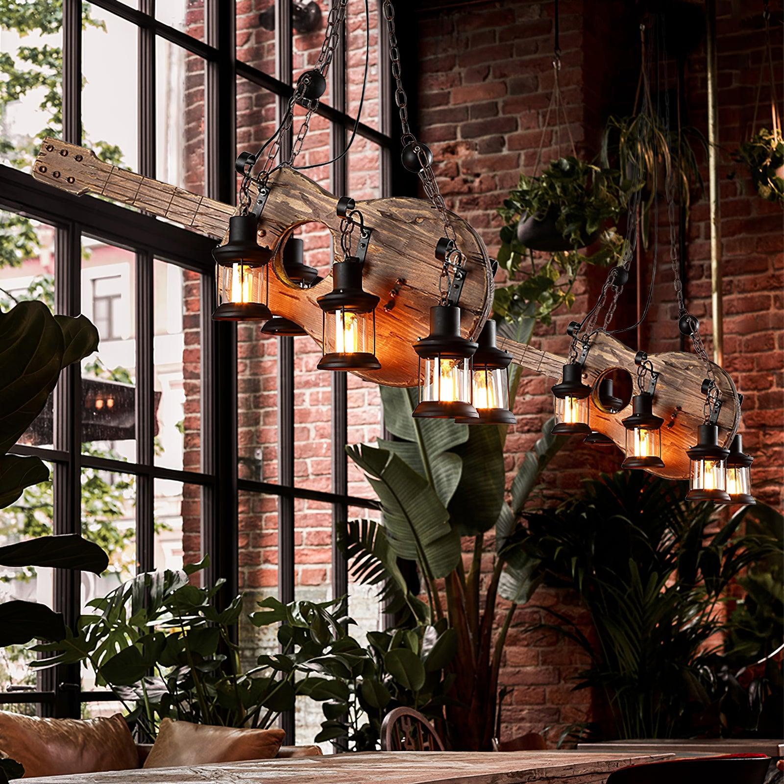 Lustra Suspension en Bois Vintage - Neutralighting