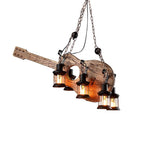 Lustra Suspension en Bois Vintage - Neutralighting