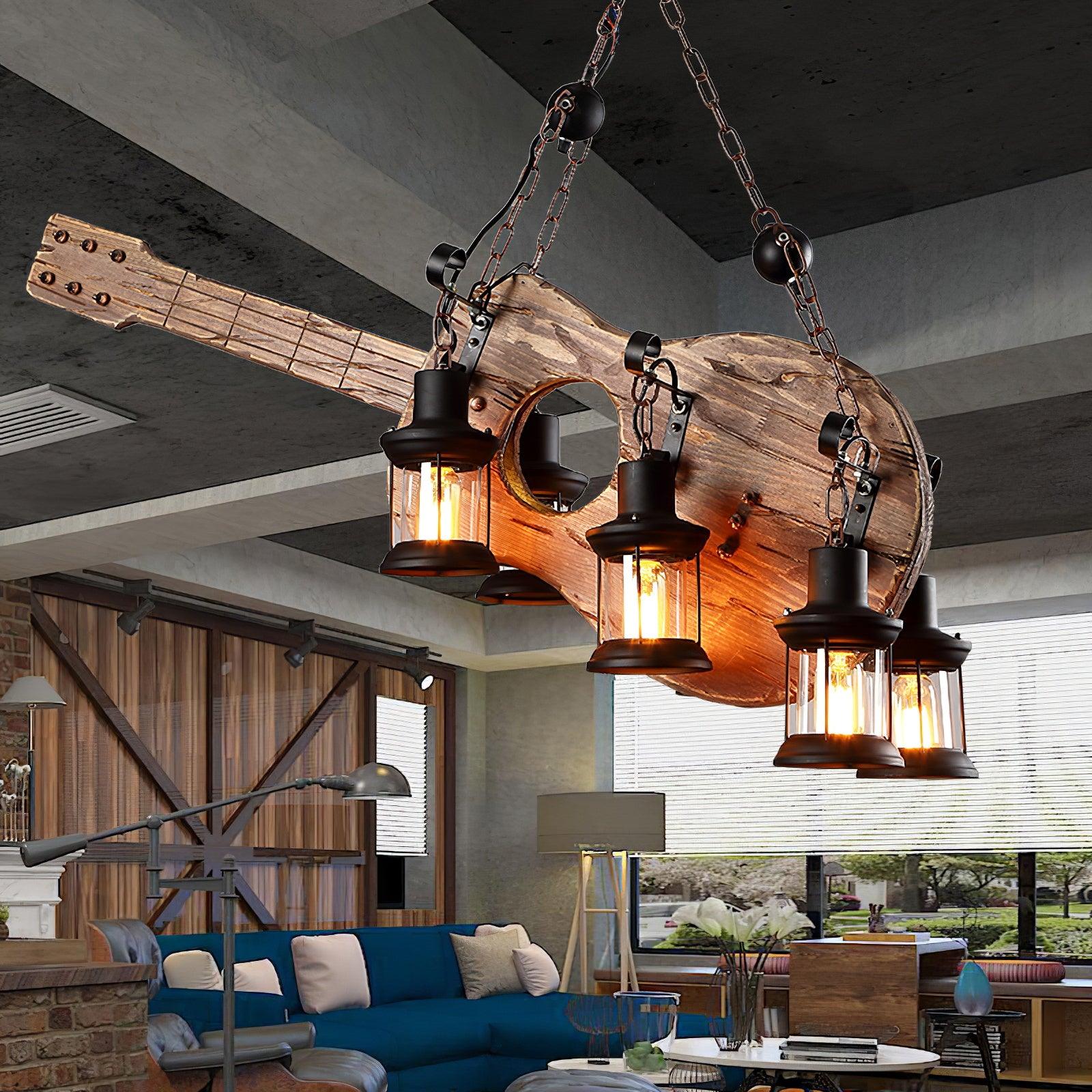 Lustra Suspension en Bois Vintage - Neutralighting