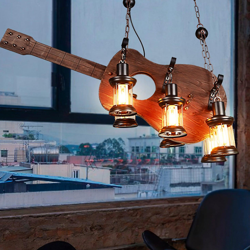 Lustra Suspension en Bois Vintage - Neutralighting